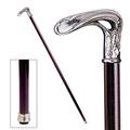 Design Toscano The Padrone Collection: Nouveau Half Crook Pewter Walking Stick PA100